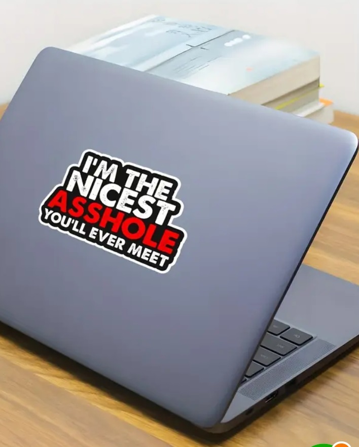 Naklejka Jestem najmilszym Dupkiem na Twojej Drodze JOKE PRUNK WLEPKA AUTO