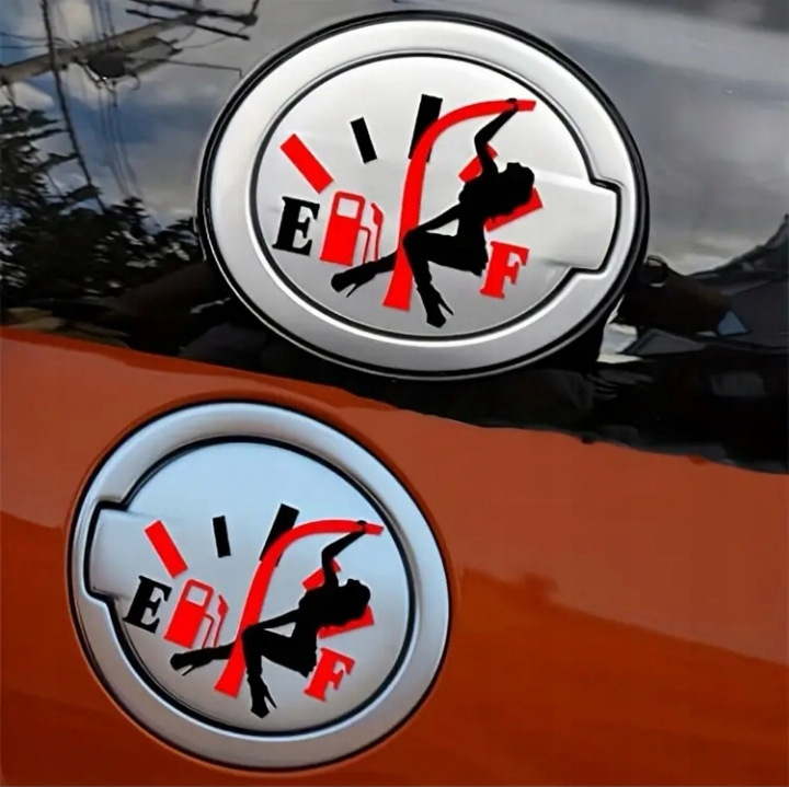 Naklejka Kobitka na Wlew Paliwa Niski Poziom Wachy No Empty Laska