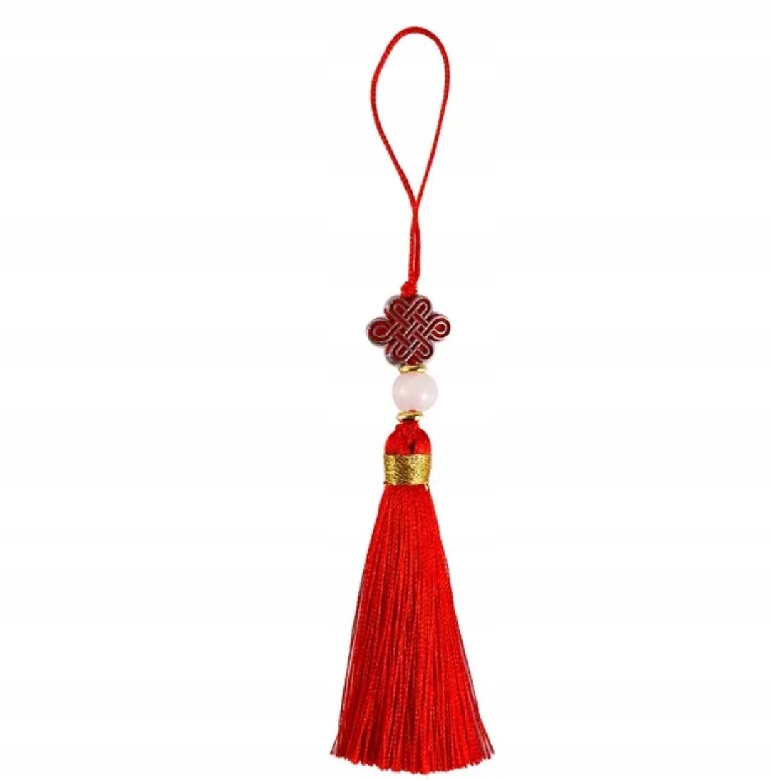 Sznurek TALIZAM FENG SHUI Amulet Mini Brelok Do Kluczy na Szczęście Happy