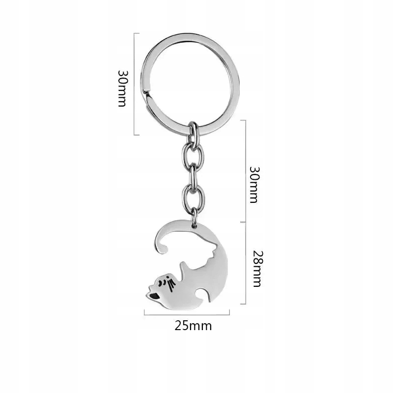 Brelok Yin Yang 2 Koty Miłość Partnerstwo Oddanie 1 Para dla Zakochanych 2x