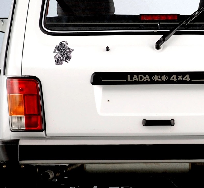 Skrytobójca wlepka sztylet Vinyl ślepiec naklejka Kostucha Śmierć Ciii ...