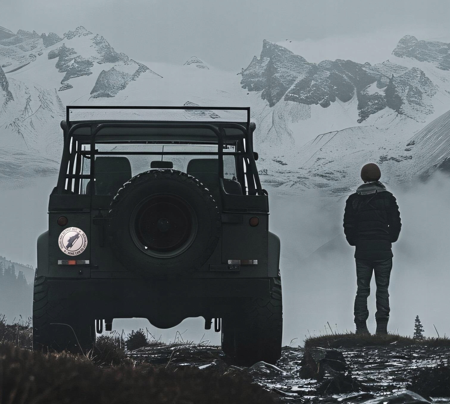 Wlepa You Can Go Fast But I Can Go Anywhere Toyota Hillux Off Road Górski