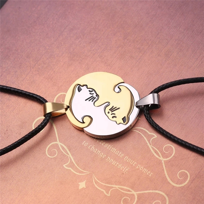 Yin Yang Równowaga Przyjaźn dla Par Przyjaciól Kot