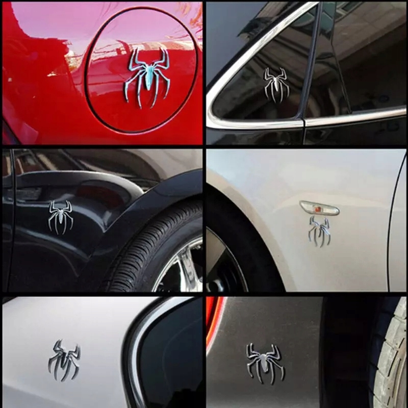 Emblemat 3D Spider Man Pająk Tuning Chrom Ozdoba do Auta na Deskę Znaczek