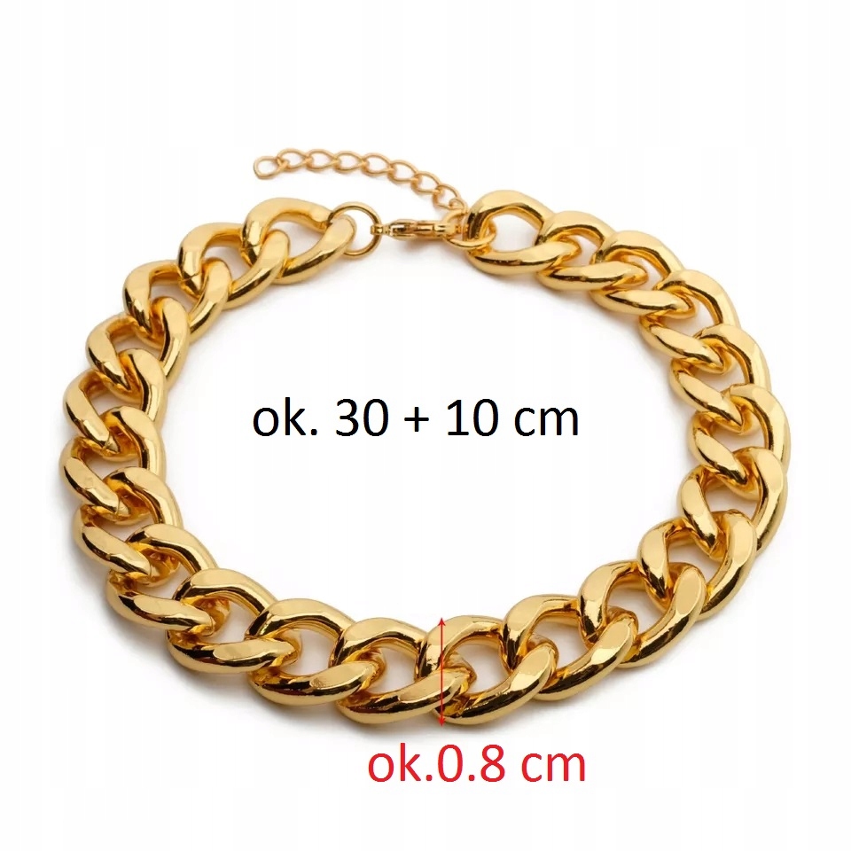 Chocker Czoker Zloty Łańcuszek Celebrytka 40 cm