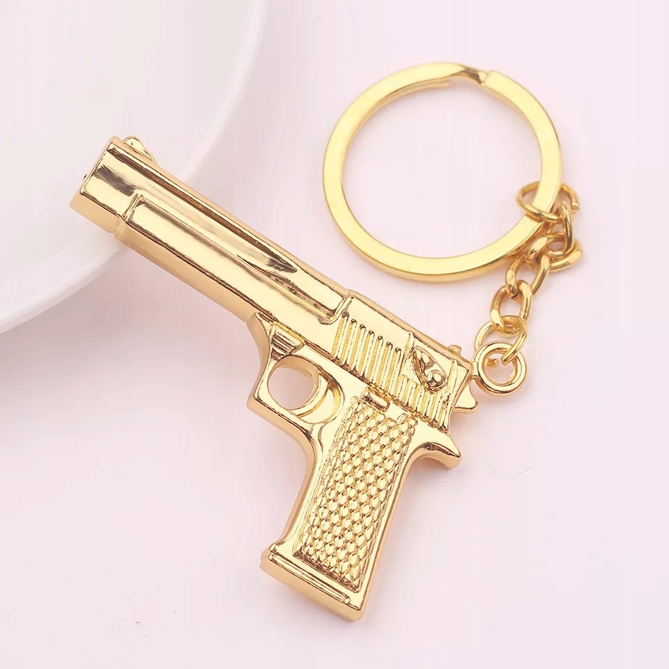 Breloczek Broń Pistol Colt 1911 Oficer GOLD 45 ACP