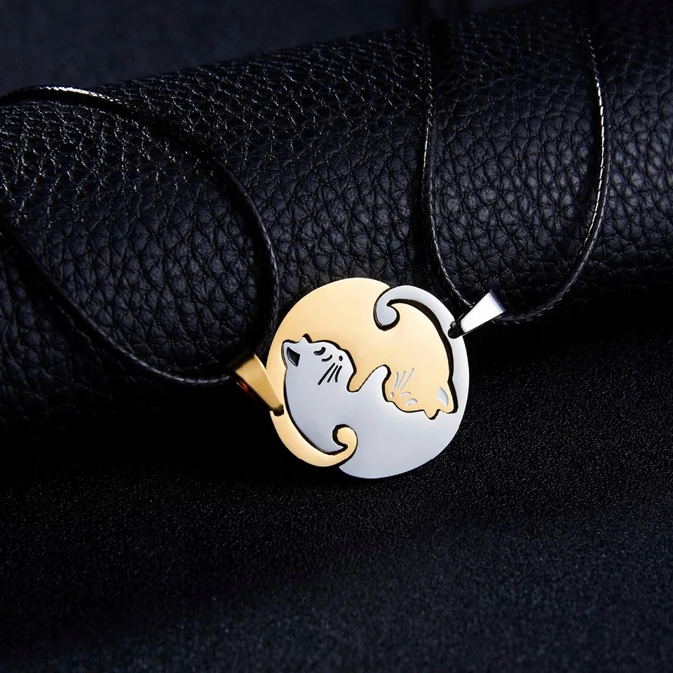 Yin Yang Równowaga Przyjaźn dla Par Przyjaciól Kot