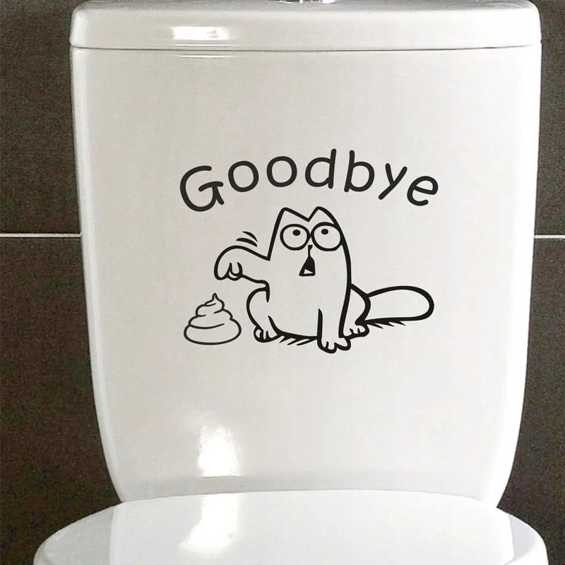 Naklejka Wlepka na Toalete Kibel WC Zarcik Pożegnanie z Klockiem Shit Papa