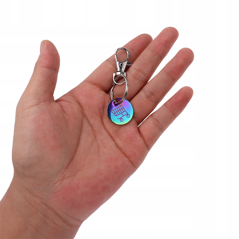 Brelok do kluczy Żeton Sklepowy do wóżka sklepu Moneta breloczek Kameleon