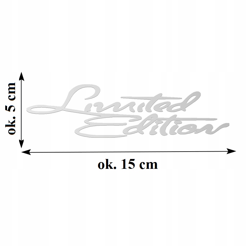 Naklejka Stylowy Napis Kursywa Biały Limited Edition White Ozdoba Tuning