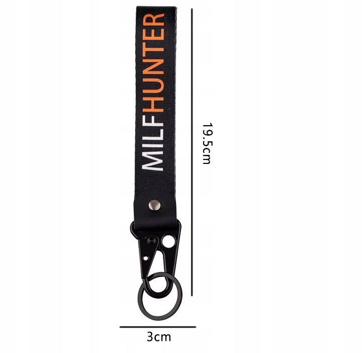 Breloczek Tasiemka Milf Hunter Łowca Mamusiek Jebaka Brelok Gadżet Symbol