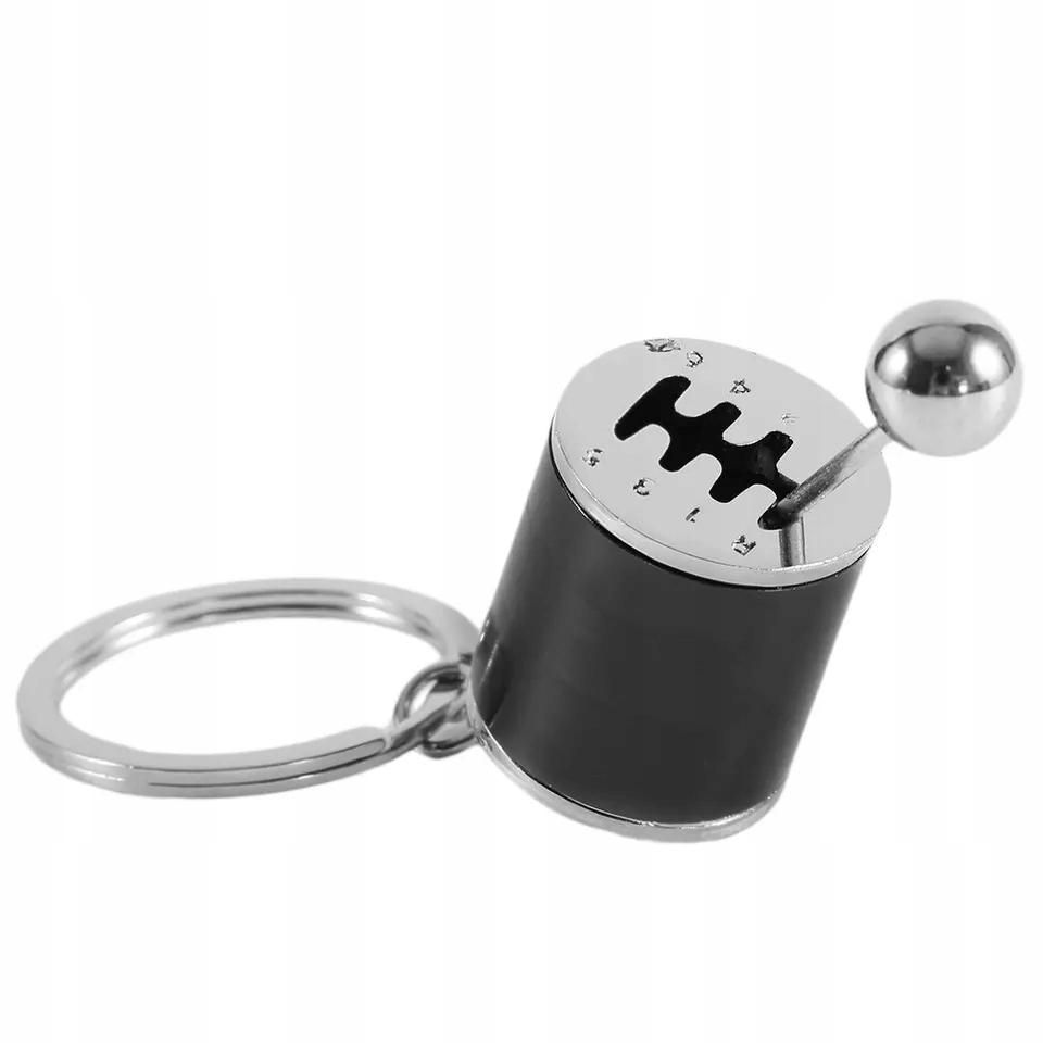 Breloczek do kluczy Samochodowy skrzynia biegów Czarna metalowa Tuning Gift