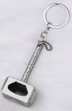 1 2371 Breloczek Młotek Thor 'a Asgard Srebrny Otwieracz