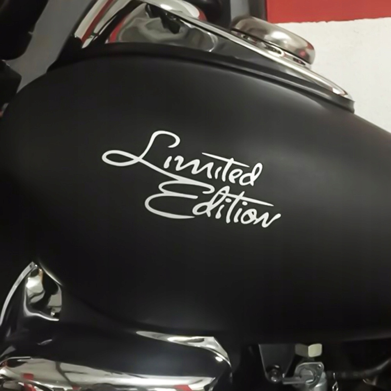 Naklejka Stylowy Napis Kursywa Biały Limited Edition White Ozdoba Tuning