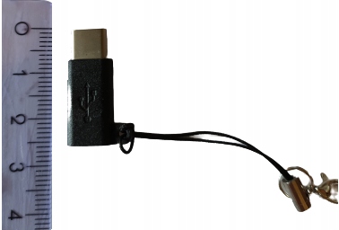 Przejściówka micro usb typ b na usb typ c czarna gadżet do do smartfon 'a