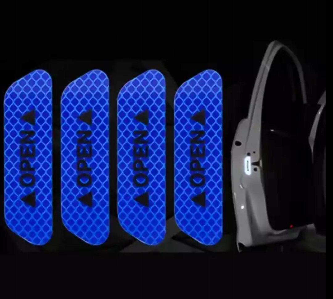 4 szt kpl odblask bezpieczeństwo ostrzegawczy OPEN