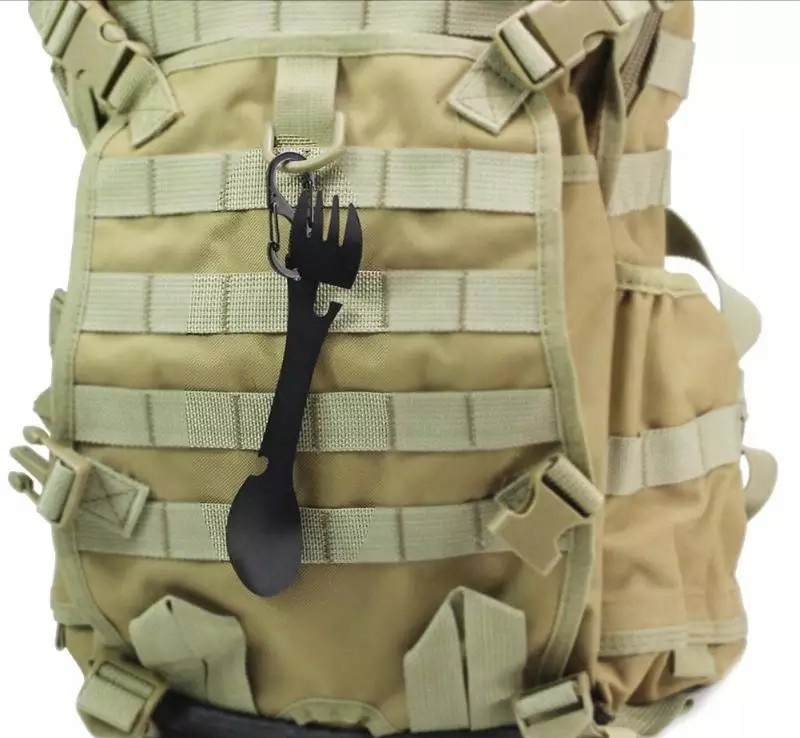 5 w 1 niezbędnik widelec łyżka wycieczka biwak edc