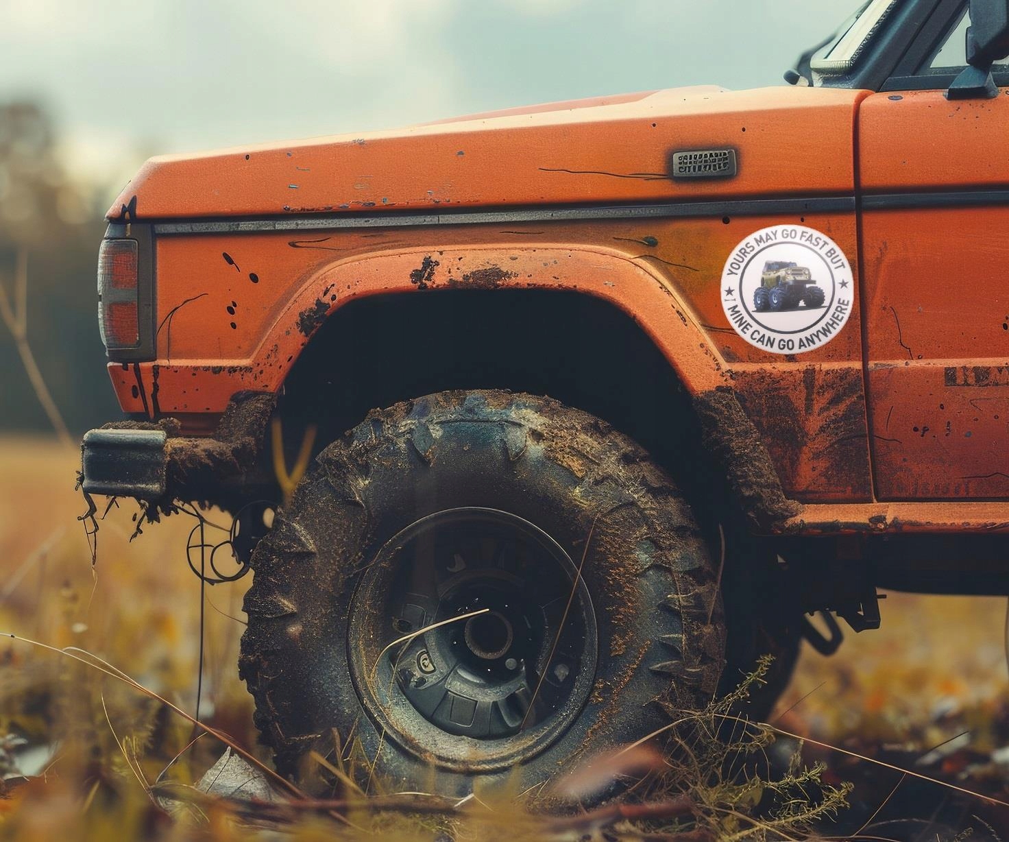 Naklejka Ty możesz jechać szybko, ja pojadę wszędzie UAZ 469 Terenówka Suv