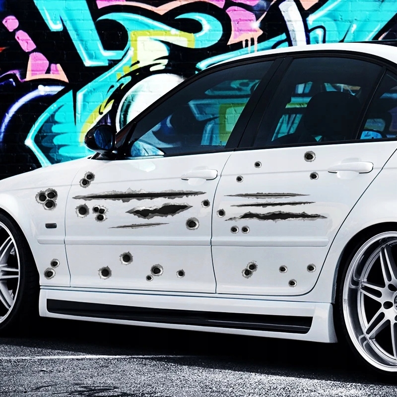 Naklejka Rysy Zaięcia rany na Auto Siekiera Zadrapanie Pazury Sznyty Blizny