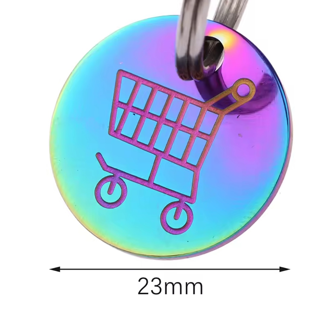 Brelok do kluczy Żeton Sklepowy do wóżka sklepu Moneta breloczek Kameleon