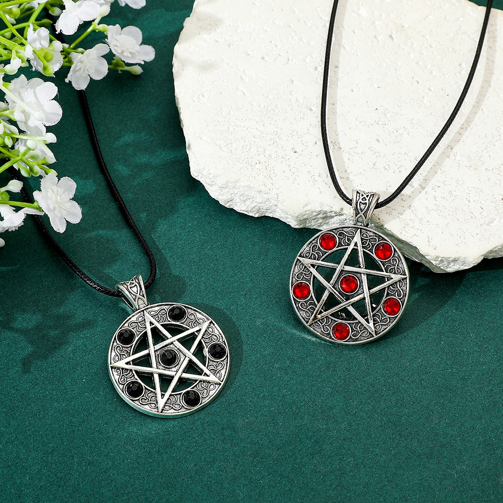 Naszyjnik Pentagram Black Stone Supernatural Nie z Tego Świata Sam Impala