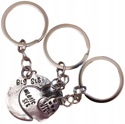 Brelok Trio Sisters Triangle Serce Przyjaciółki