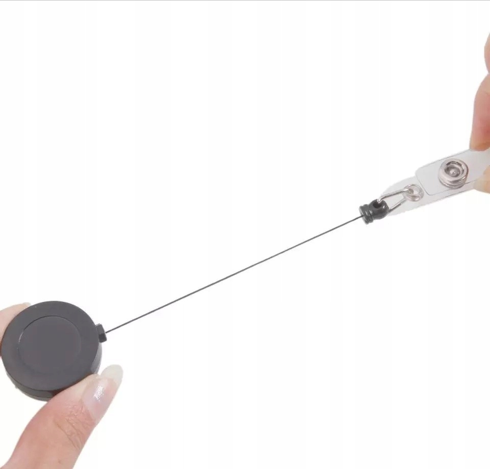 Retraktor zwijana linka klucze ID brelok klips EDC T-Bag ZWIJACZ Biurowy