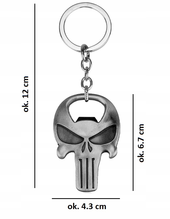 Brelok otwieracz do butelek Punisher Zemsta Czacha