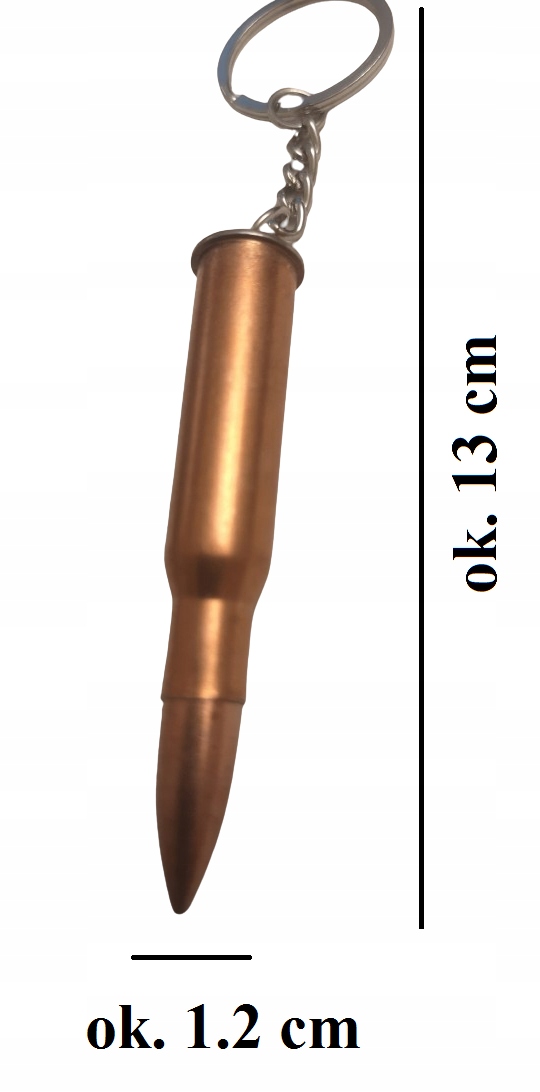 Breloczek Pocisk Nabój do karabinu AK Kałacha 7.62 x 39 mm Gadżet do kluczy