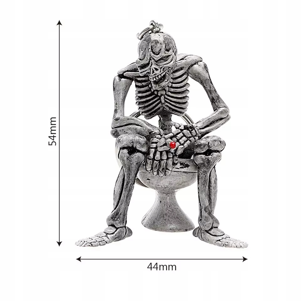 Breloczek NIe Pal Śmierć na Tronie Kościotrupek 3D Wucecik Kostucha Fajka