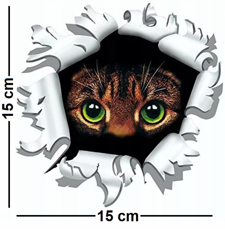 Wlepa Kocie Oczy Koteczek Słodziaczek Kicia Dziura