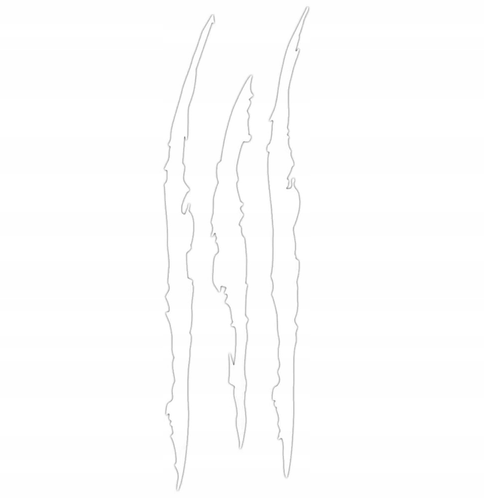 Nalepa biała pazury zadrapanie ślad Bestii scars