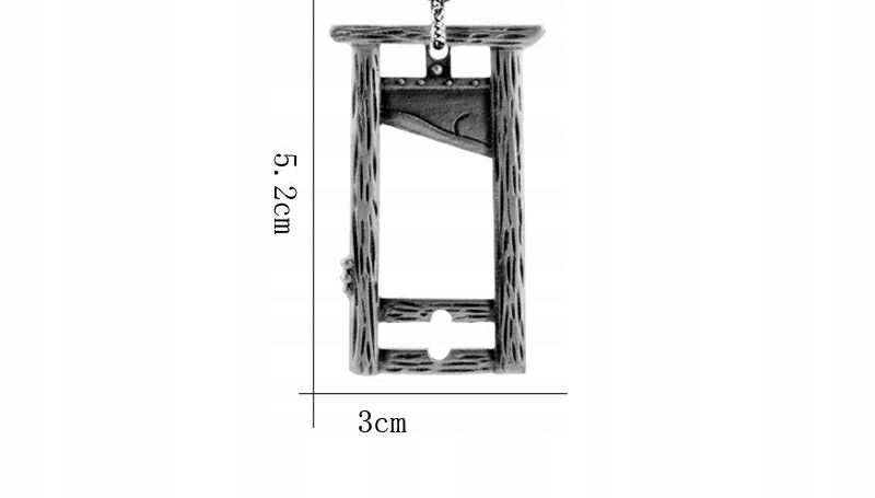 Wisiorek Gilotynka Ścięcie Stracenie Szafot Wyrok
