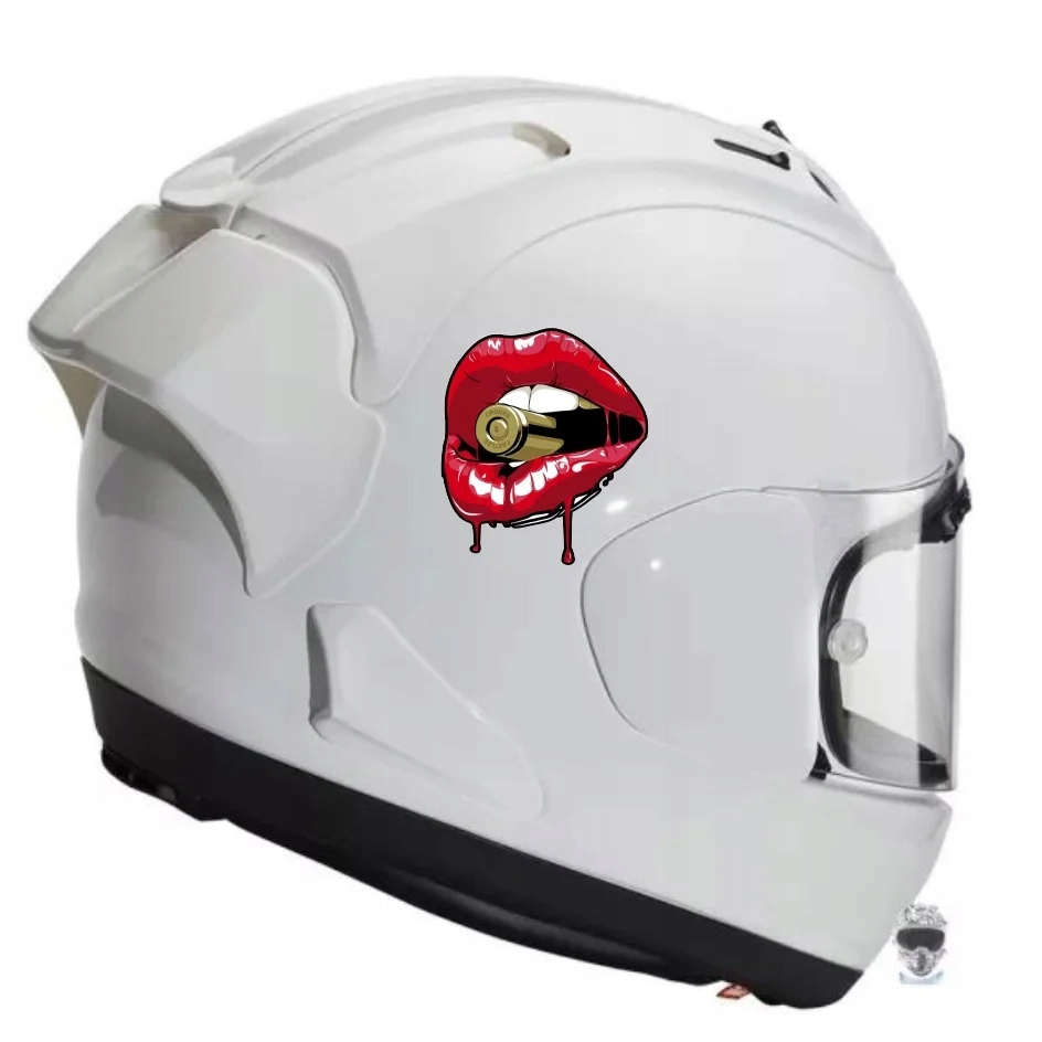 Seksowna Naklejka na Samochód do Auta Tuning Czerwona Usta Pocisk Nabój Red