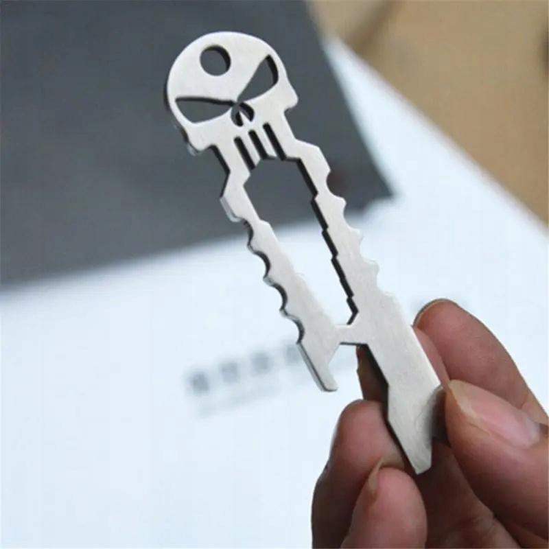 Breloczek do kluczy Czaszka Punisher Multitool Silver Mściciel Symbol Łomik
