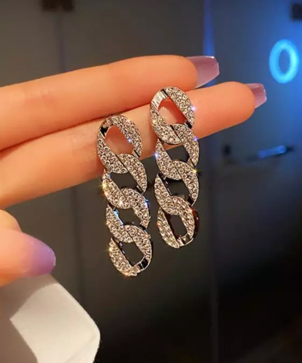 16 0112 Kolczyki Eleganckie przeplatane śliczne ogniwka