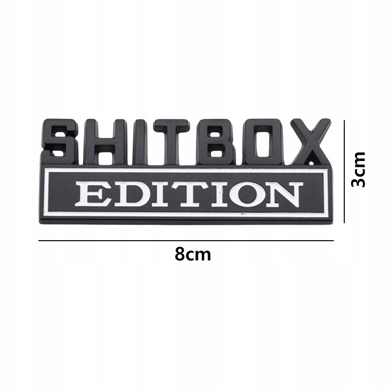 Naklejka Stylowa Wlepka na Samochód Emblemat SHITBOX EDITION Gruzek Tuning