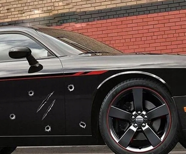 Naklejka Rysy Zaięcia rany na Auto Siekiera Zadrapanie Pazury Sznyty Blizny