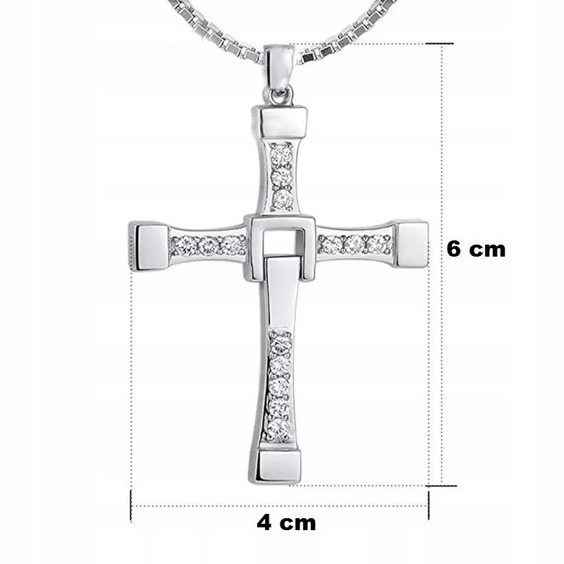 16 0027 Naszyjnik Krzyż Dominic Toretto Fast & Furious