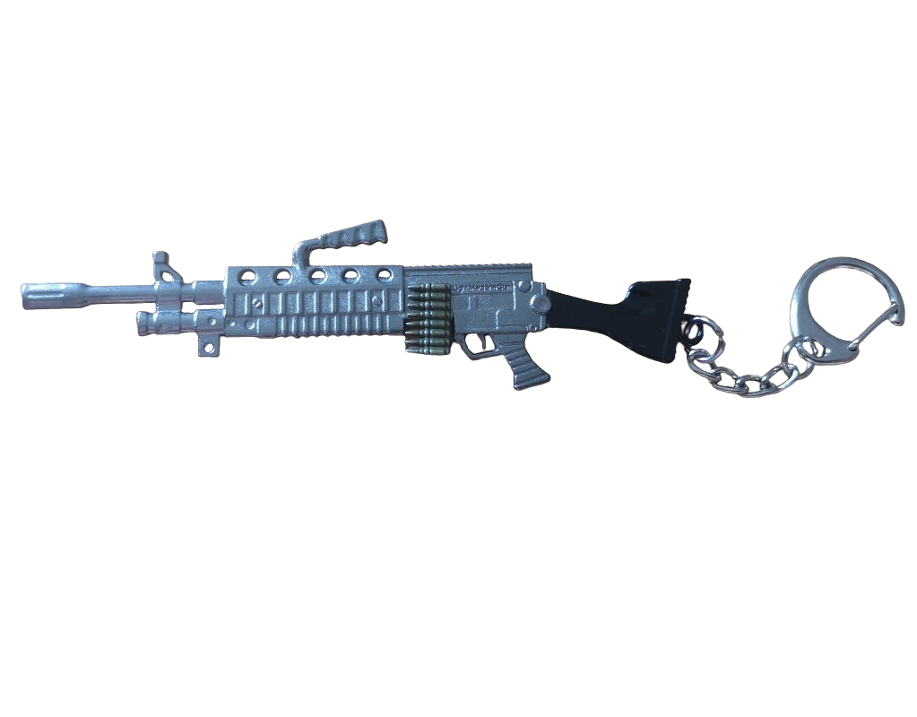 Breloczek Metalowy KARABIN Maszynowy SAW Wojsko Maszynówka Squid Game Guner
