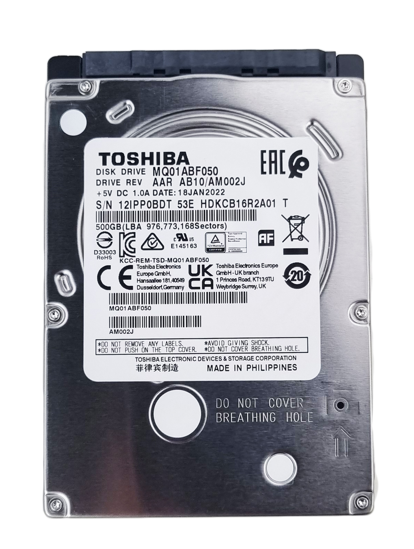 NEW TOSHIBA MQ01ABF050 500GB SATA III 2.5