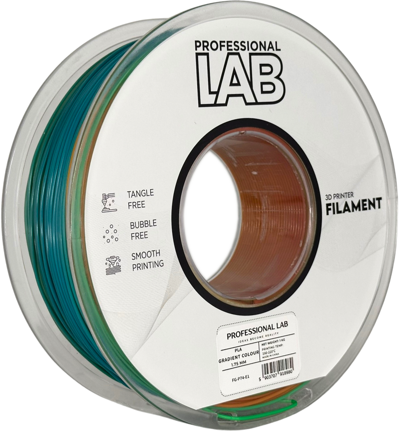 Filament Prof. Lab PLA 1.75mm 1kg Gradientowy | Gradient Colour