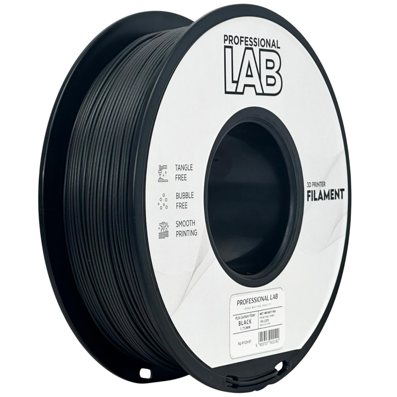 Filament Prof. Lab PLA Carbon Włókno Węglowe 1.75mm 1kg Czarny | Black