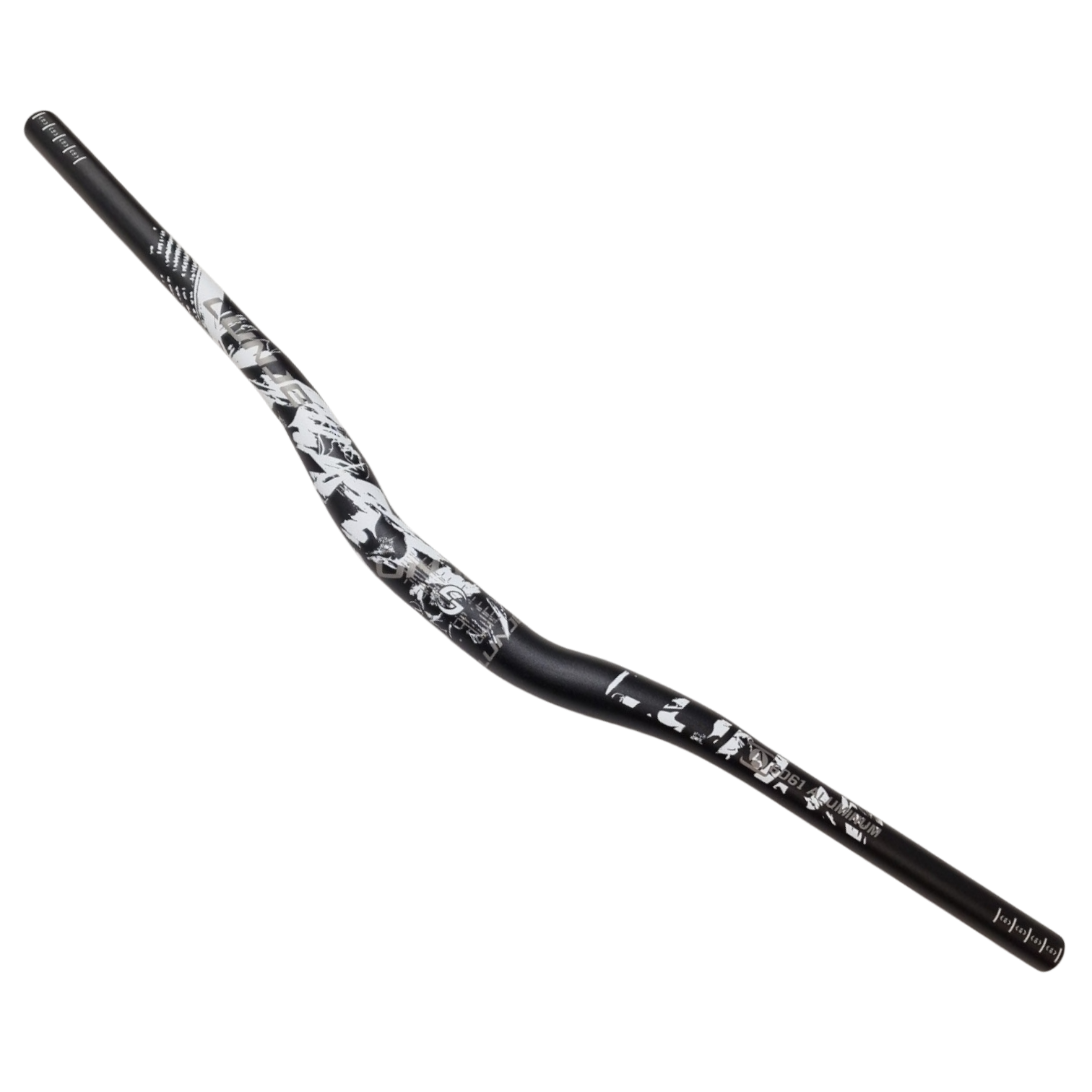 Kierownica 720 mm ze wzniosem 25 mm czarno-biała