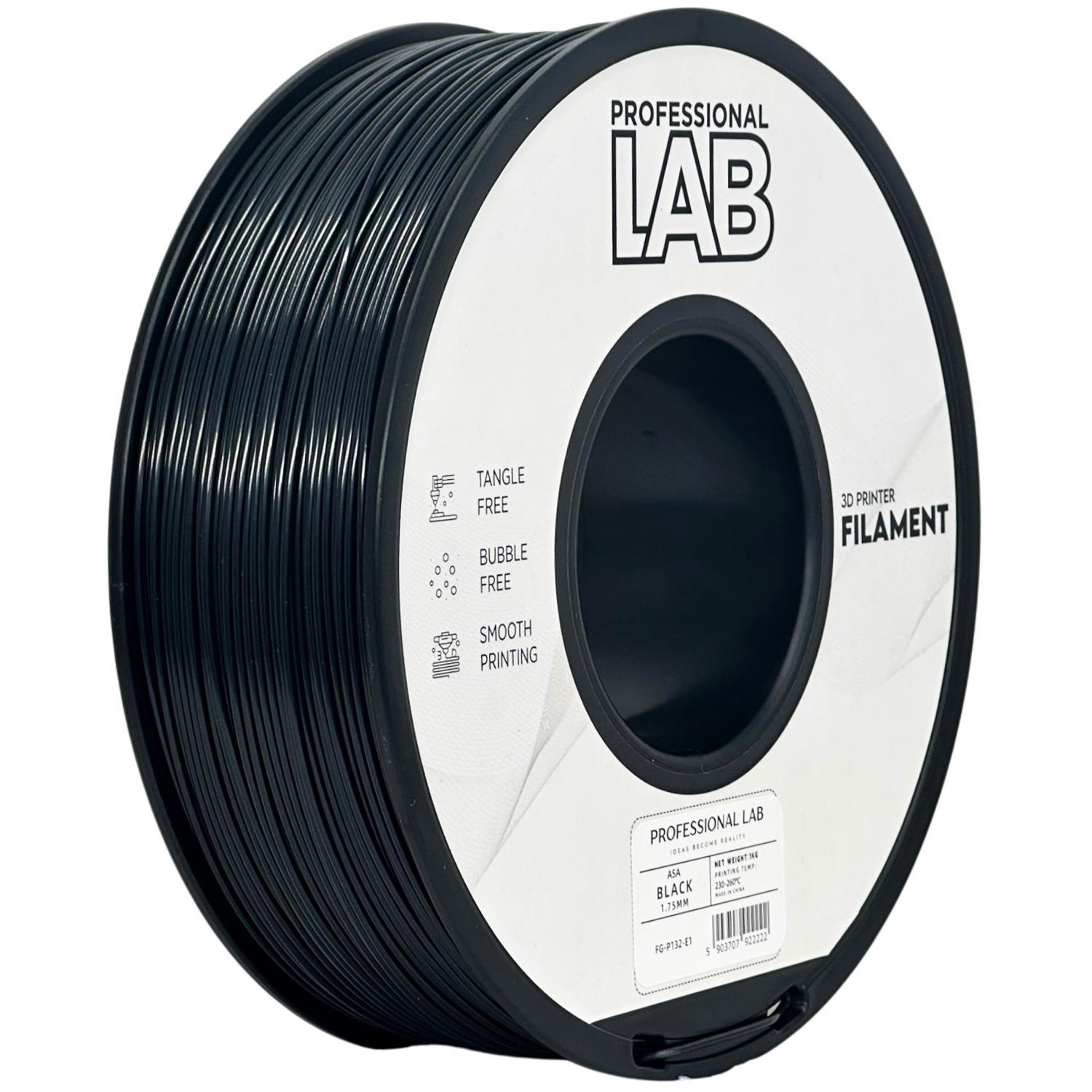 Filament Prof. Lab ASA 1.75mm 1kg Czarny | Black
