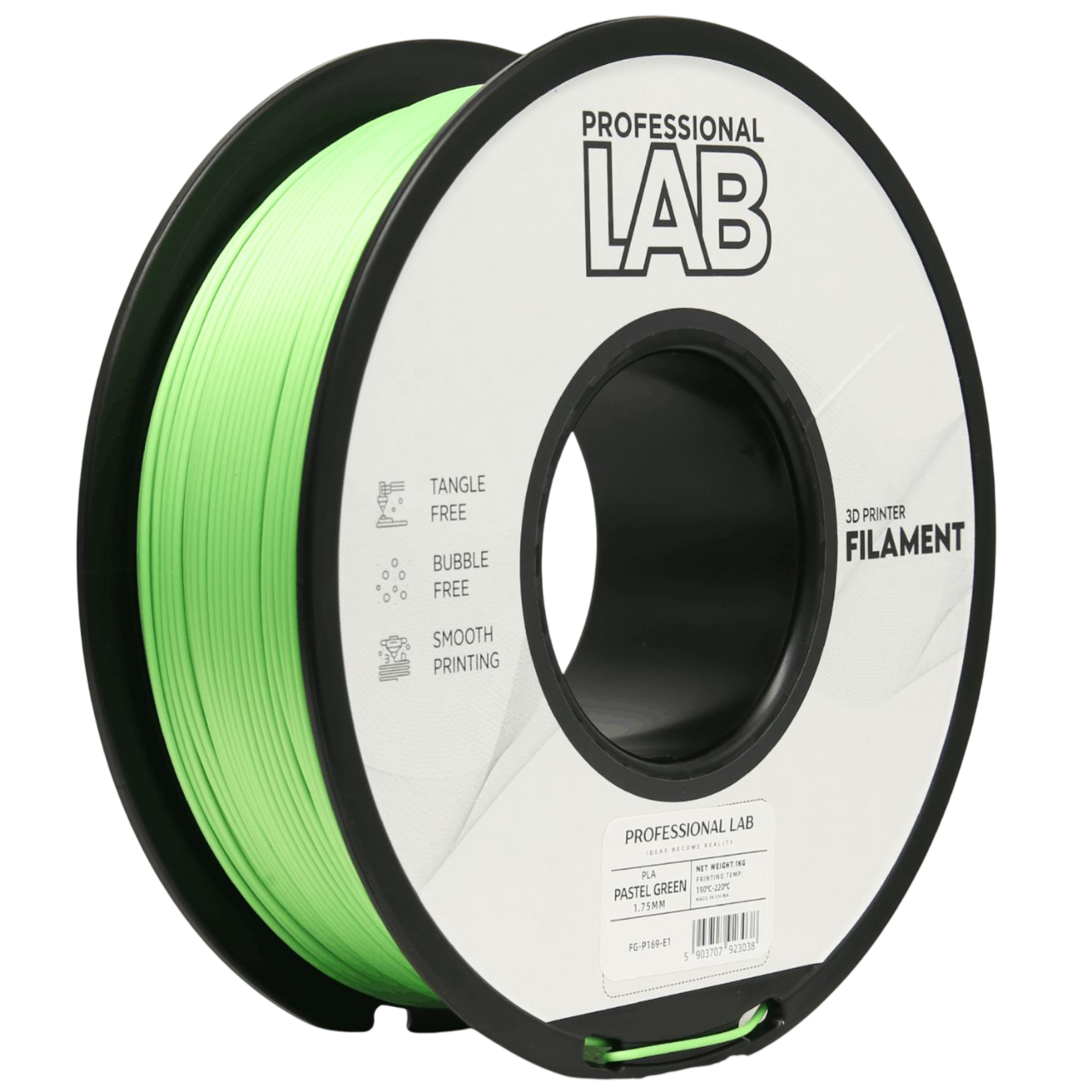 Filament Prof. Lab PLA 1.75mm 1kg Pastelowy Zielony | Pastel Green