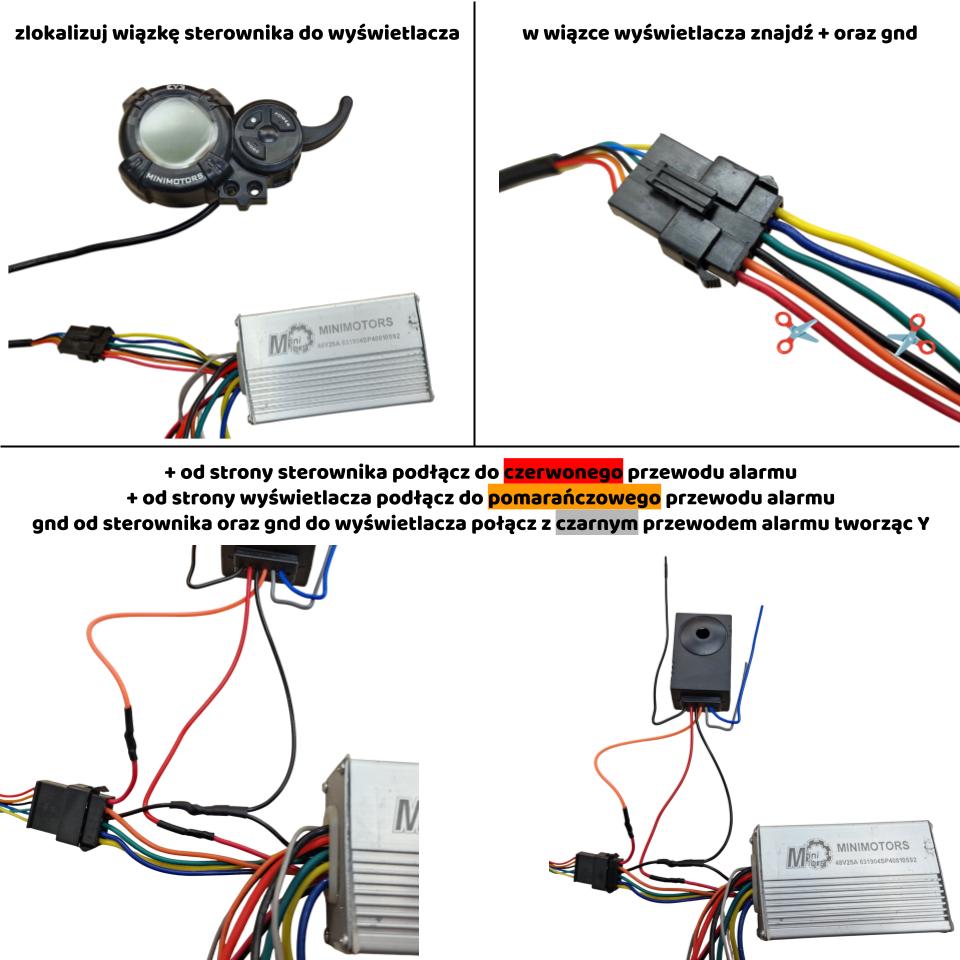 Alarm antykradzieżowy 36v - 60v uniwersalny do hulajnogi elektrycznej | e-bike 6 Alarm antykradzieżowy 36v - 60v uniwersalny do hulajnogi elektrycznej | e-bike