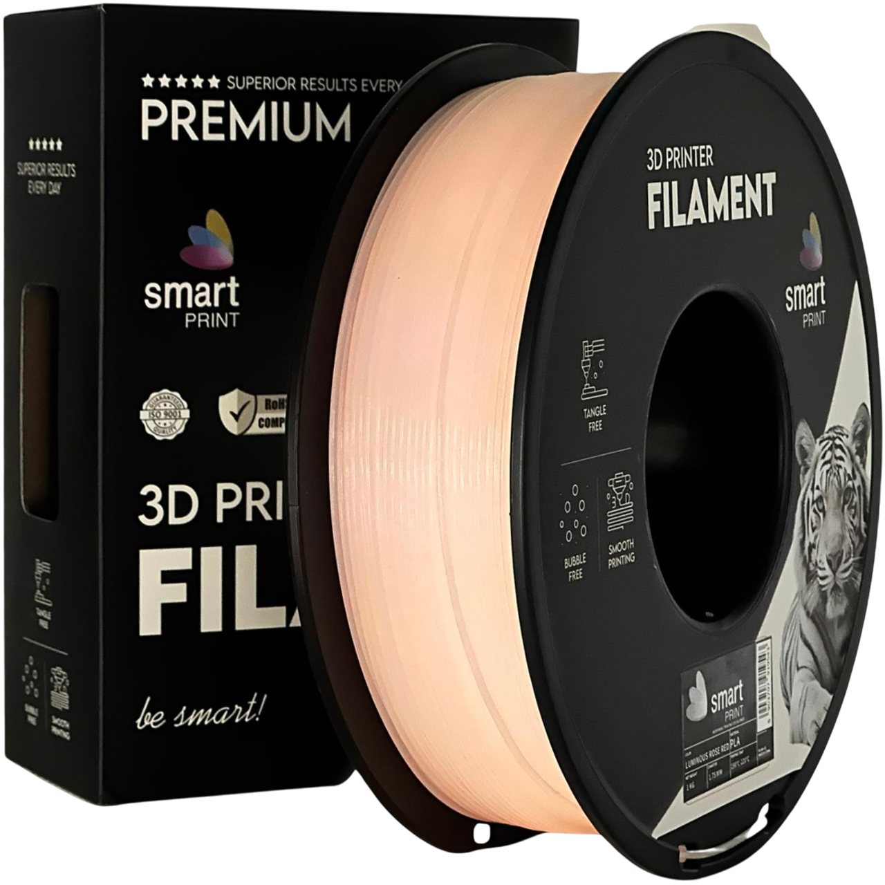 Filament Smart Print PLA 1.75mm 1kg Świecący Różowoczerwony | Luminous Rose Red
