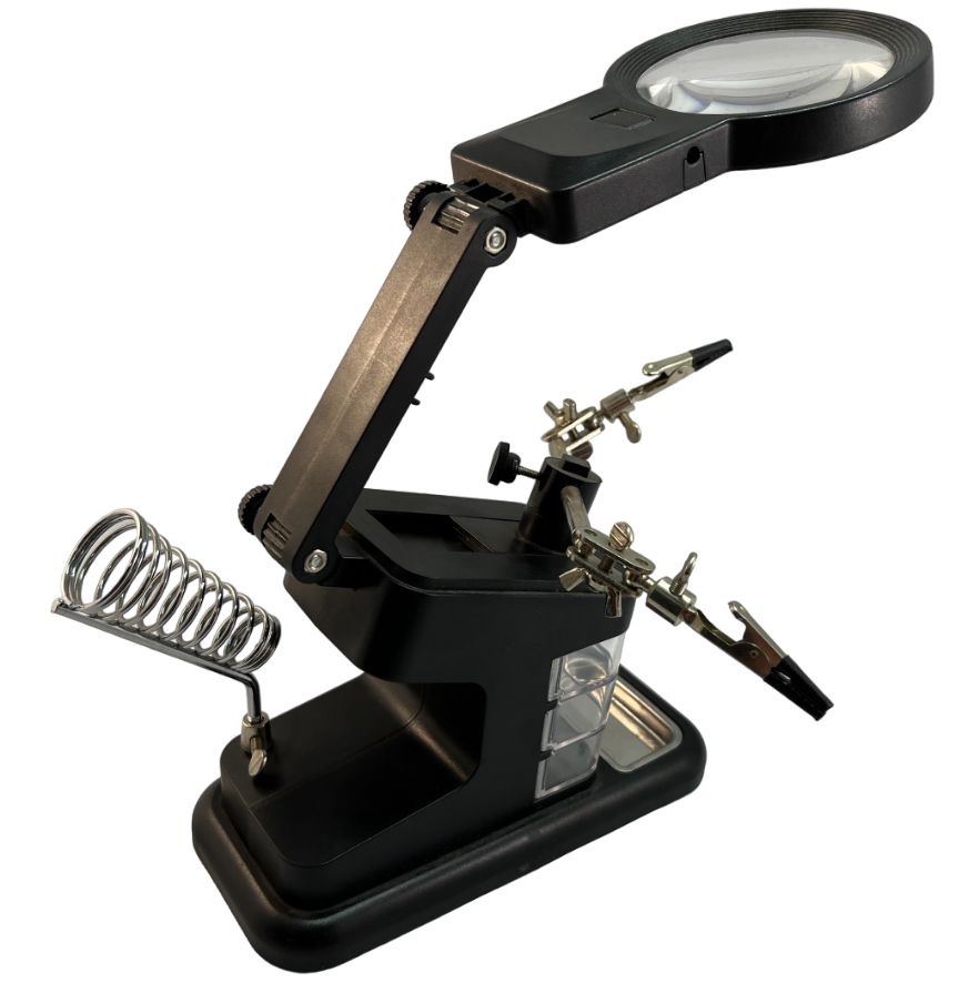 Zestaw ze szkłem powiększającym do spawania/lutowania | 10 diod LED | YIGEBAG | UŻYWANE 8 Zestaw ze szkłem powiększającym do spawania/lutowania | 10 diod LED | YIGEBAG | UŻYWANE