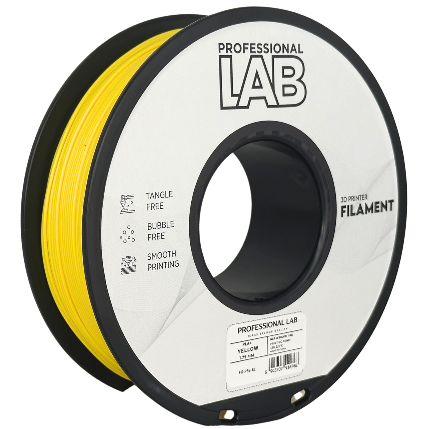 Filament Prof. Lab PLA+ 1.75mm 1kg Żółty | Yellow
